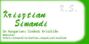 krisztian simandi business card