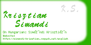 krisztian simandi business card